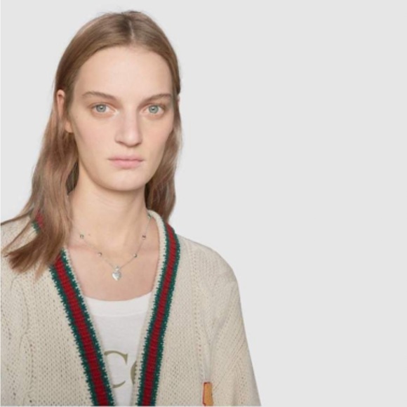 Gucci “Blind for Love” Sterling Silver colored stone doves Ag925 Necklace - Picture 6 of 6